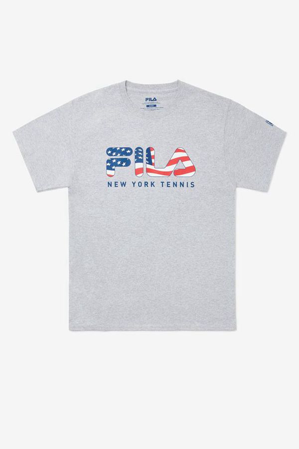 Camisetas Fila Hombre Gris - Nyc Flag - España 125706VBJ